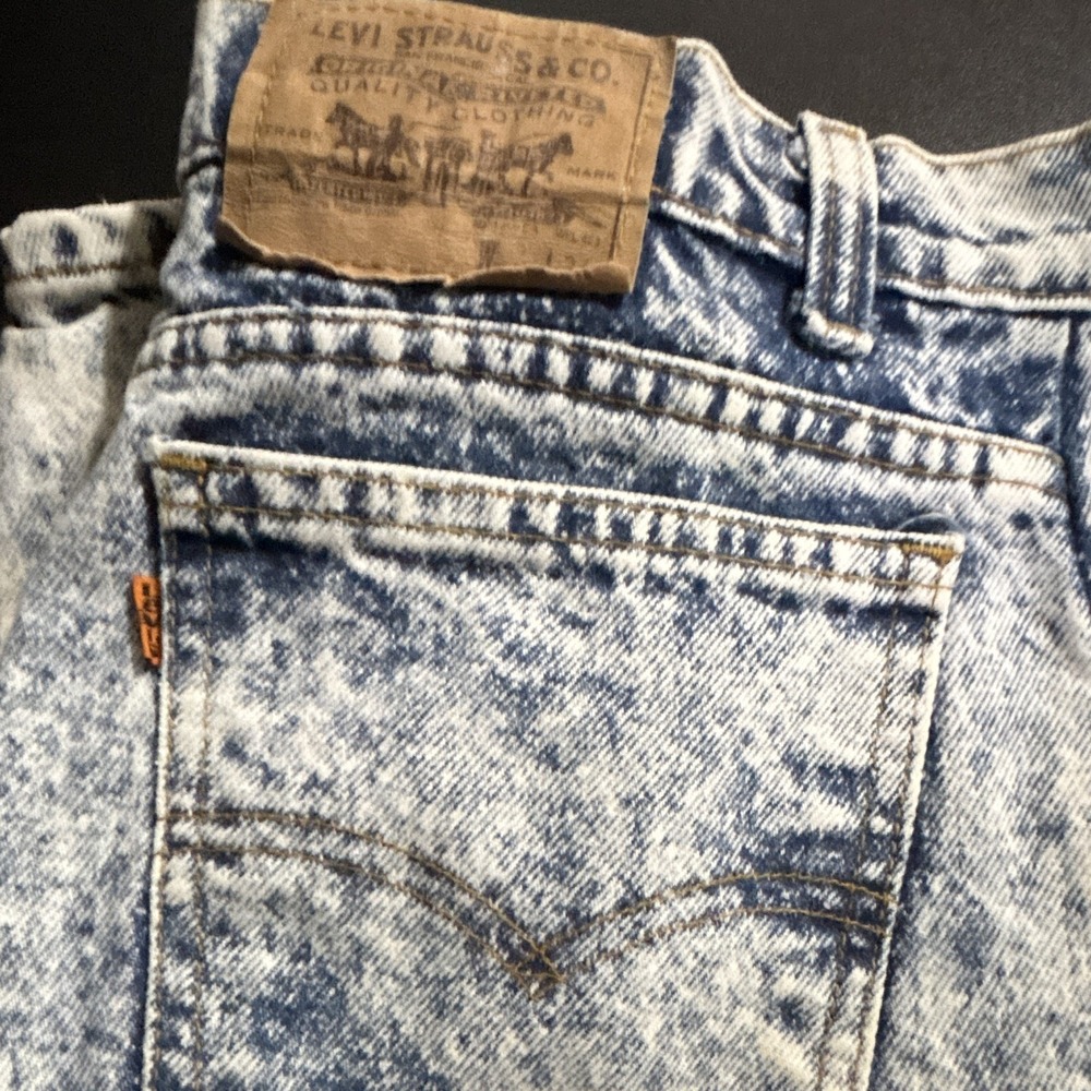 Vintage Levi's 550s Orange Tab 1980'S Acid Wash Made In USA  34x34